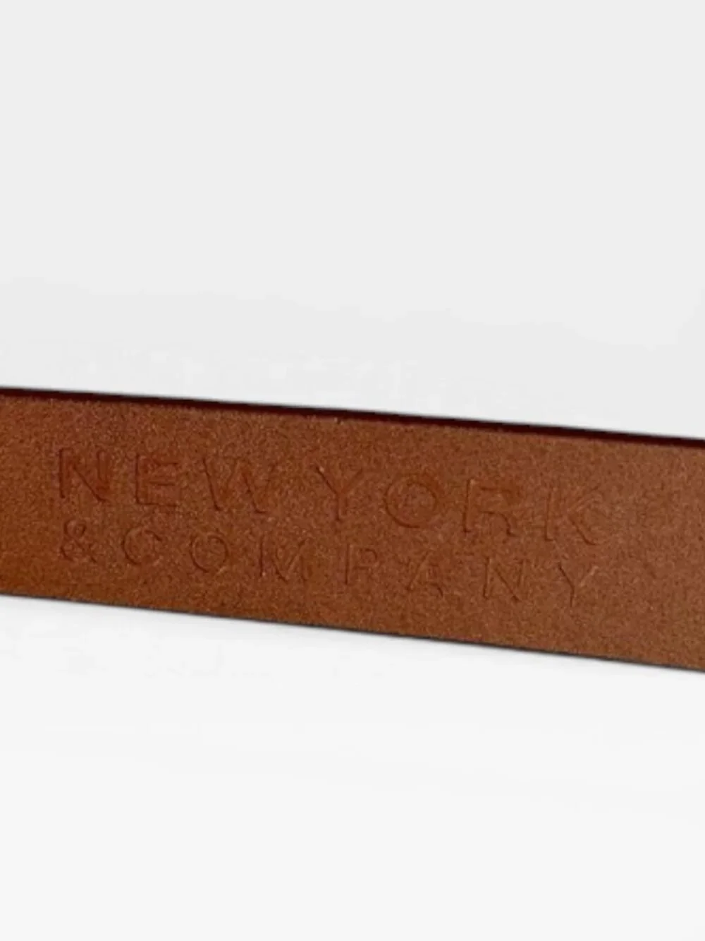 New York & Company Brown Textured Belt Silver Buckle Size Medium 37”